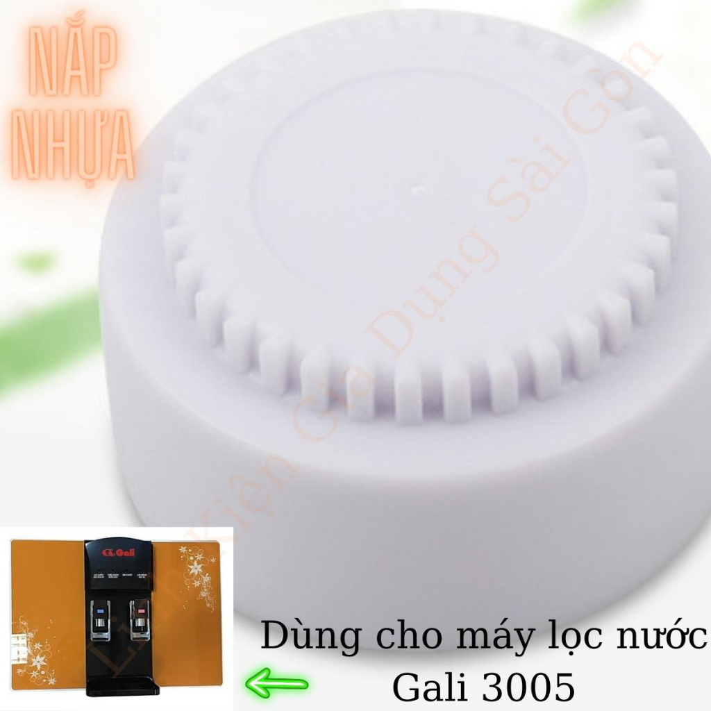Nắp nhựa máy lọc nước ro Gali 3005 dạng treo tường bằng nhựa, hàng chính hãng, đường kính ngoài 105, cao 54mm, 5 ren