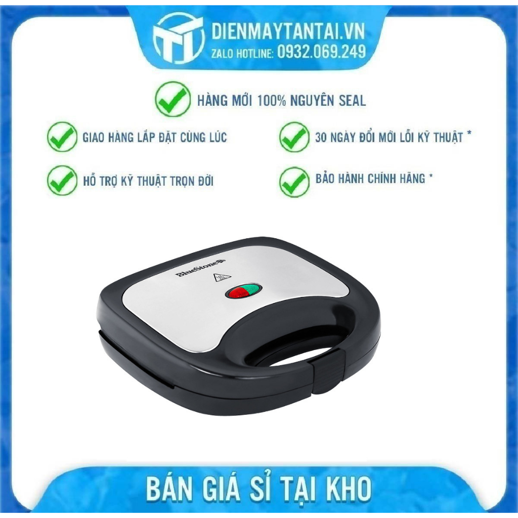 Máy nướng bánh mì BlueStone SBB-2333 Có đèn báo hoạt động,Tay cầm cách nhiệt,Chế độ nướng Hâm nóng,Nướng bánh mì,..