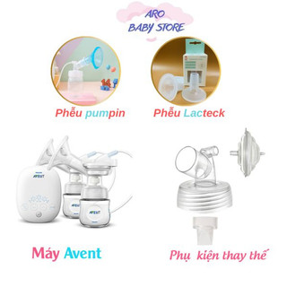 Phụ kiện hút sữa thay thế tương thích với máy hút sữa Avent - Đầy đủ size, phễu silicone êm ái không đau rát