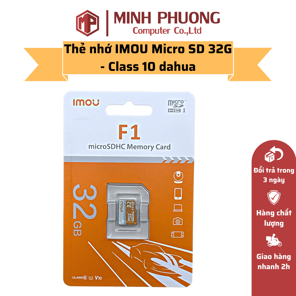Thẻ nhớ chuyên dụng IMOU Micrio SD 32G - Class 10 dahua - Hàng chính hãng bảo hành 2 năm