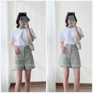 Áo Thun nam Trơn trắng AGE2X