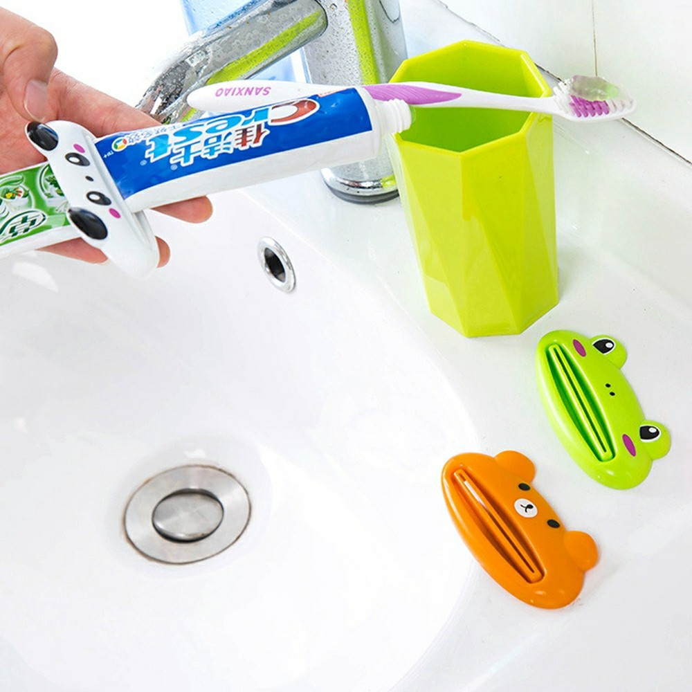 Dụng cụ kẹp tuýp kem đánh răng mỹ phẩm hình thú dễ thương tiết kiệm