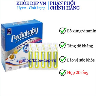 Siro PEDIABABY bổ sung calci, tăng đề kháng cho bé– Hộp 20 ống