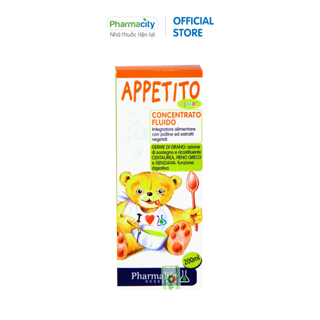 Thực phẩm Pharmalife Research bảo vệ sức khỏe hỗ trợ bé ăn ngon Appetito Bimbi (200ml)