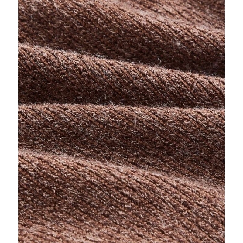 Pass áo crop thun nâu