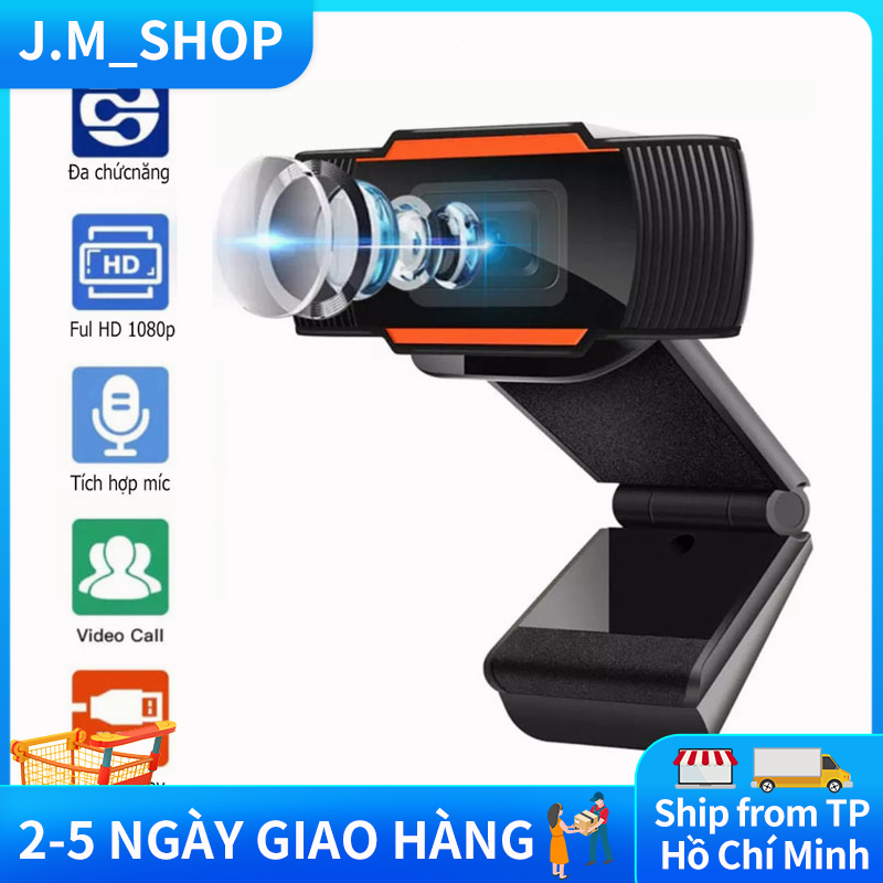 HOT SALE Webcam máy tính HD 720P Có MIC dùng cho laptop, PC cổng USB, webcam pc dùng để học trực tuyến livestream