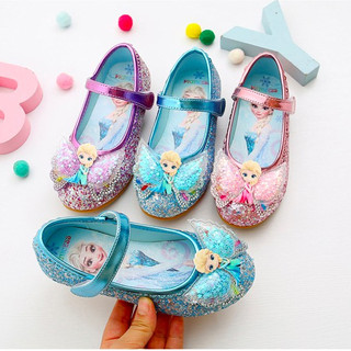 Giày Elsa bé gái đế bệt đính hình Elsa có cánh siêu xinh cho bé từ 3 - 12 tuổi