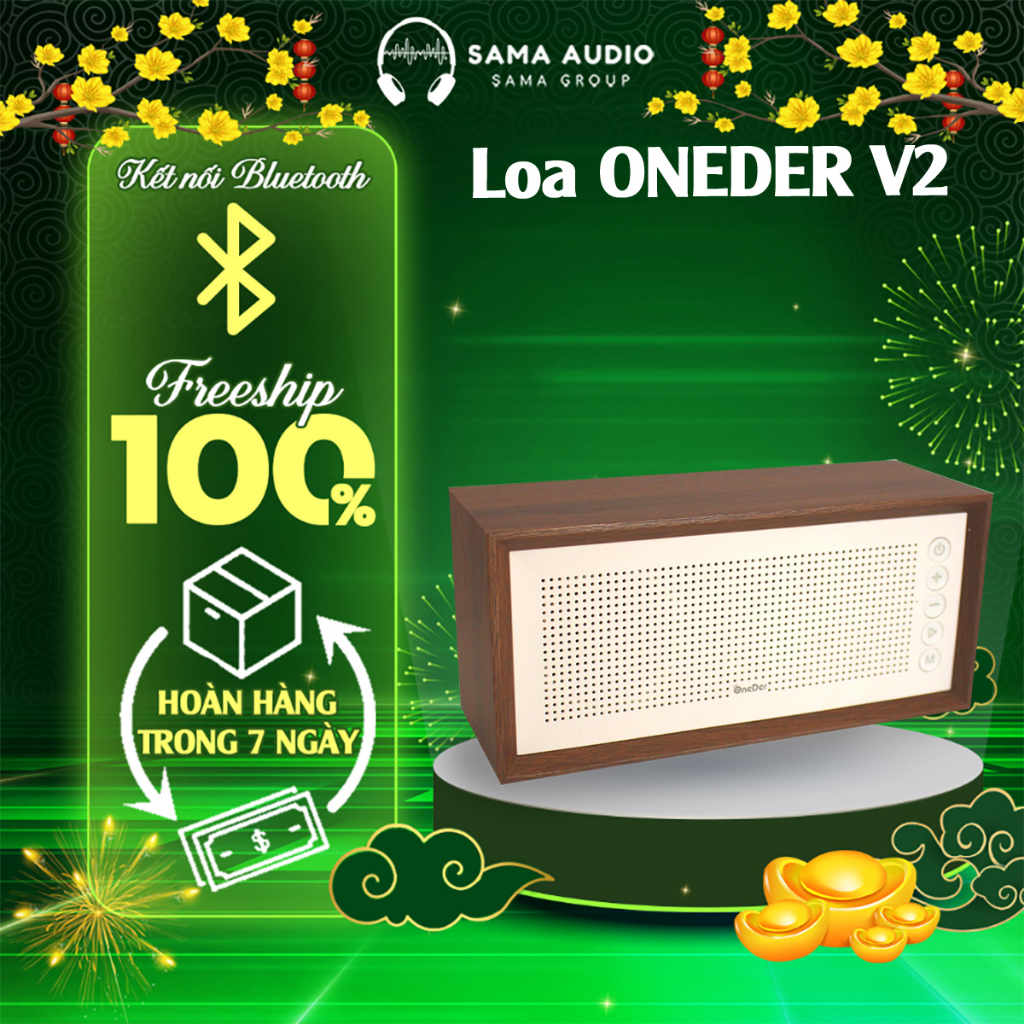 Loa Bluetooth Không Dây OneDer V2 - Công Suất 10W - Âm Siêu Trầm