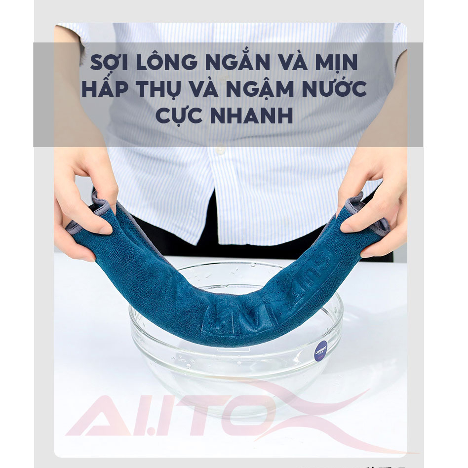 Khăn lau ô tô autox - sợi lông cừu cực mịn, thấm hút gấp 5 lần khăn thường - ảnh sản phẩm 5