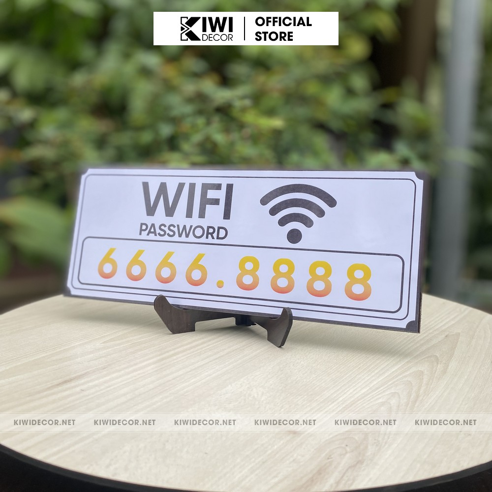 Biển Wifi, Pass Wifi Cho Quán Cafe, Cửa Hàng - Biển Tự Điền Pass Wifi - Gỗ Dán Tường, Dán Kính