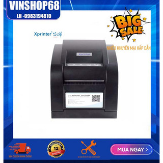 Máy in mã vạch Xprinter XP 350B. Tặng 1 cuộn giấy in mã vạch.