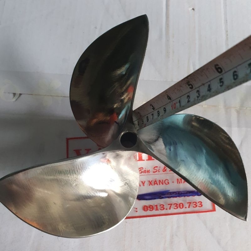 Chân vịt inox 3 cánh 5.0 và 5.5 cano máy nhong cốt xéo loại bóng gương  cam kết như hình giá sỉ