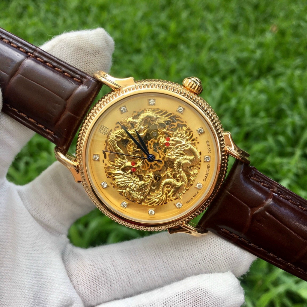 ĐỒNG HỒ NAM CƠ TEVISE T820B DÂY DA CHÍNH HÃNG MÁY TỐT