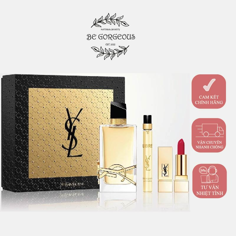 Bộ Quà Tặng Y.S.L Libre EDP Holiday Xmas Gift Set (90ML + 10ML + Son YSL 21)