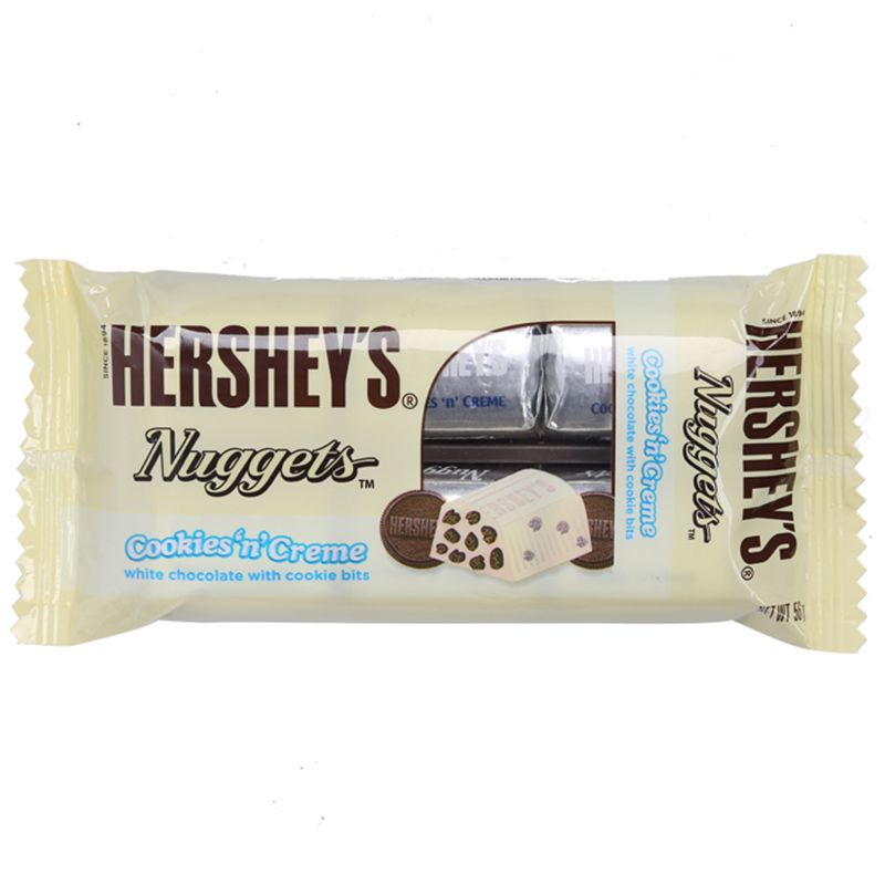 Socola Hershey's Nuggets Kem Sữa Hạnh Nhân/Cookies N Cream Gói 56G