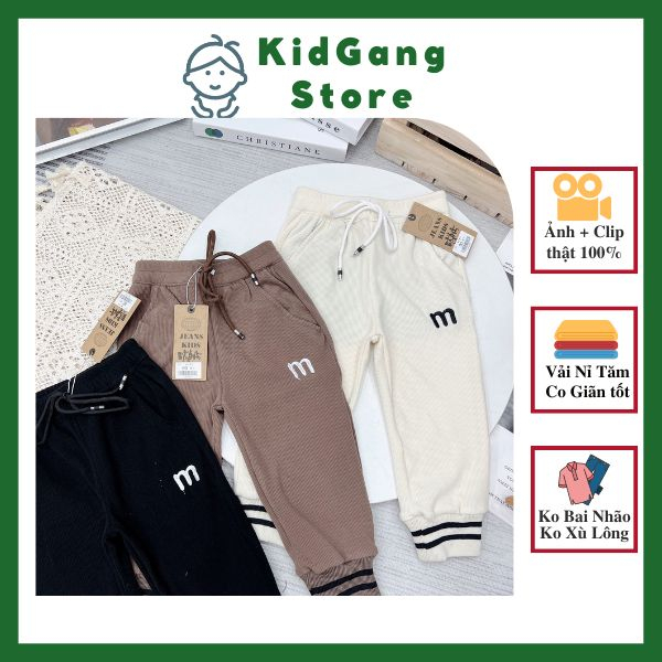Quần nỉ tăm cho bé, quần dài cho bé KIDGANG