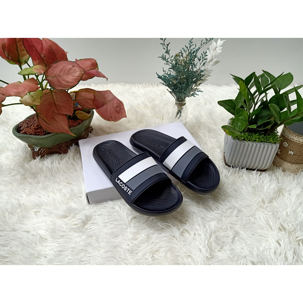 Dép nam quai ngang Lacoste, dép lê nam form thể thao, chống thấm nước, độ bền cao, thể hiện độ trẻ trung, thanh lịch..