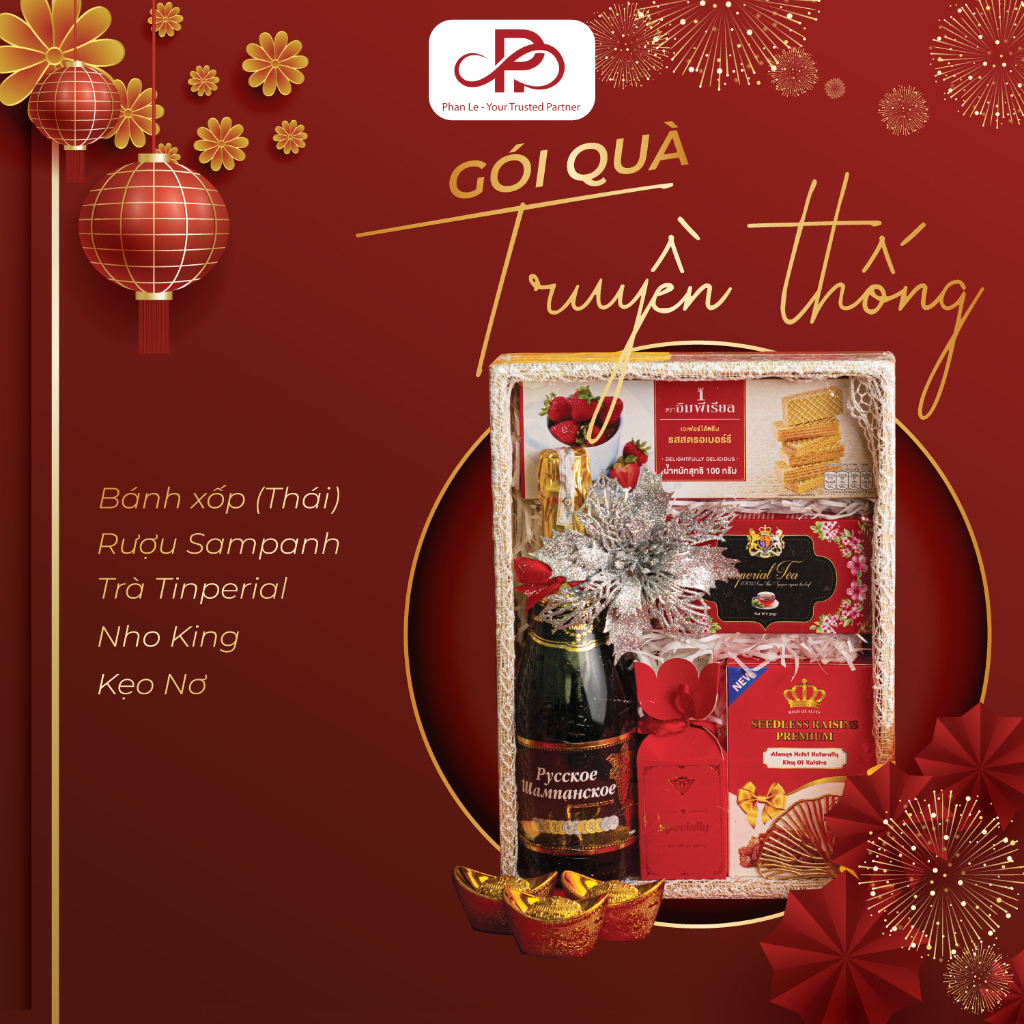 Giỏ Quà Tết Cao Cấp Sang Trọng 2023- Gói Quà Truyền Thống