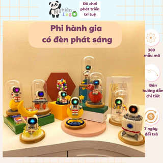 Mô hình lắp ráp phi hành gia có đèn led phát sáng lắp ráp 3d phi hành gia đồ chơi lắp ráp xếp hình Nghiền Store cao 19cm