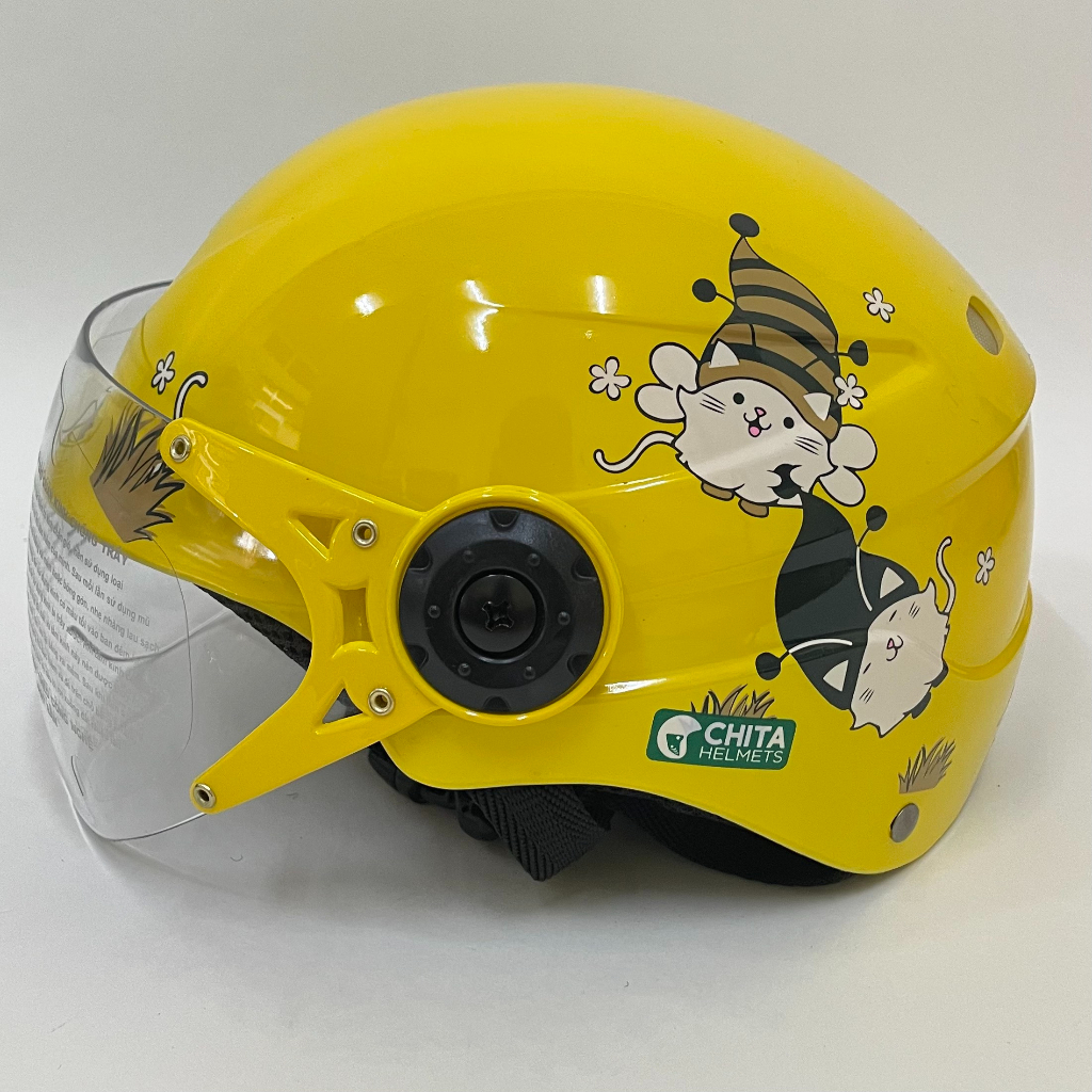 Mũ Bảo Hiểm Trẻ Em CHITA CT25(K) Tem Mèo Bee