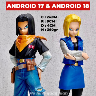 Mô hình Android 17 Android 18 cao 24CM - Mô hình andoird số 17 và android số 18 - dragonball figure - RR rocket