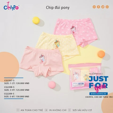 Chippo - Quần chip đùi bé gái Pony CG08