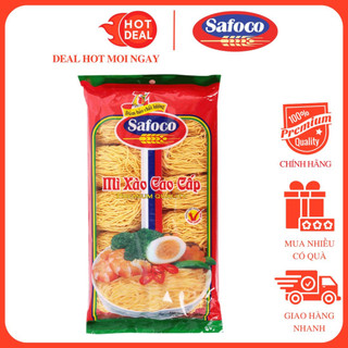 Mì Xào Cao Cấp Safoco 500G Chính Hãng Từ Bột Mì Tự Nhiên và Trứng Tươi Vàng Ươm Dai Ngon