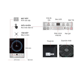 Bếp điện từ Midea MI-B2015DE