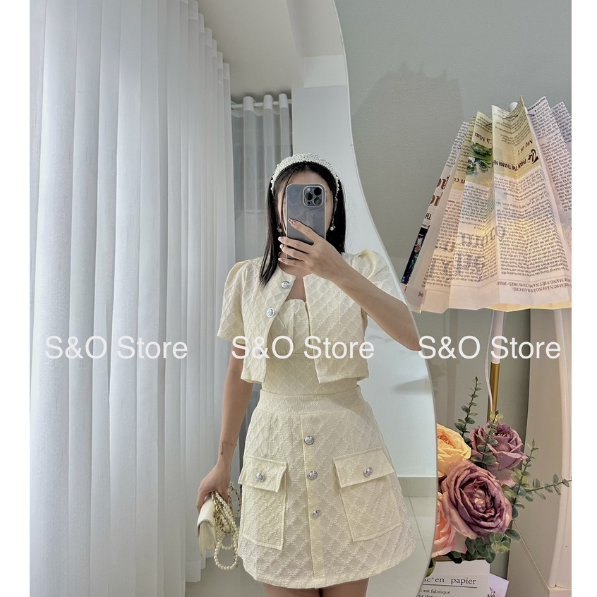 SET VÁY 3 chi tiết (Video và hình ảnh được S&O tự thực hiện với sản phẩm có sẵn)