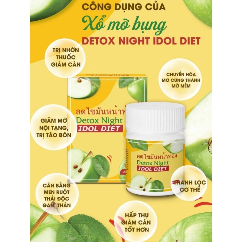 Xổ Mỡ Bụng Thái Detox Night Idol Diet . Giảm Mỡ Bụng Cấp Tốc