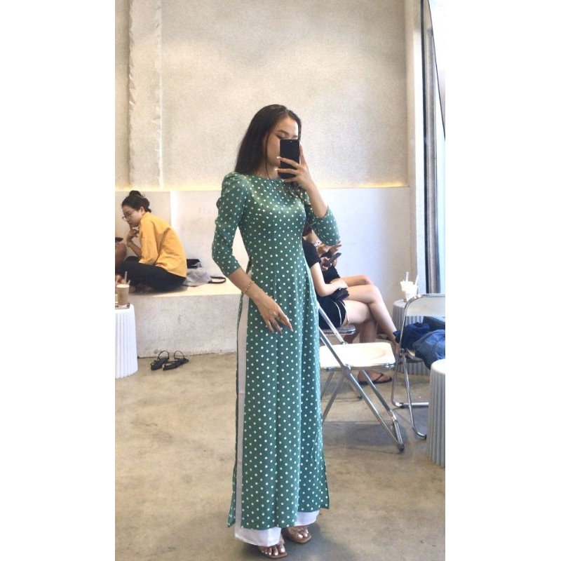 Áo Dài Chấm Bi Hottrend