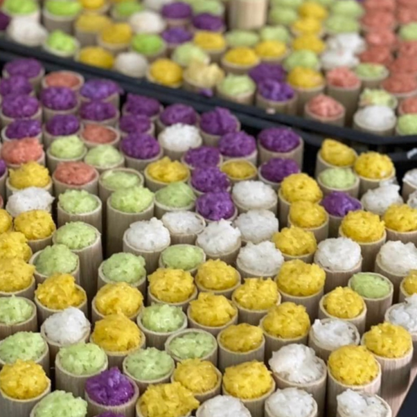 Cơm lam tây bắc kèm muối vừng nướng/hấp đều ngon