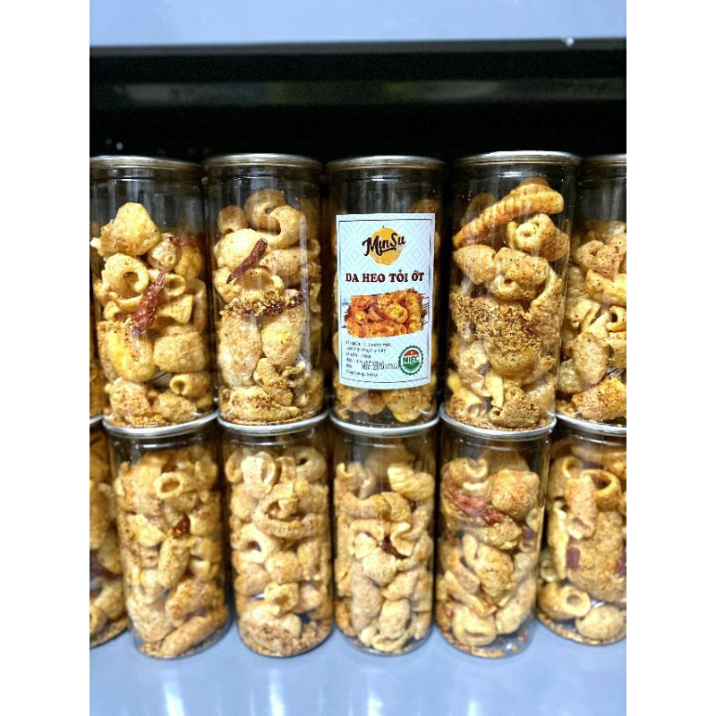 Da heo cháy tỏi, da heo mắm hành hũ 150g giòn rụm thơm ngon đồ ăn vặt tại nhà