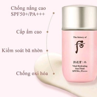 chống nắng kiềm dầu ko rít dưỡng trắng hồng da Whoo Hydrating Sample
