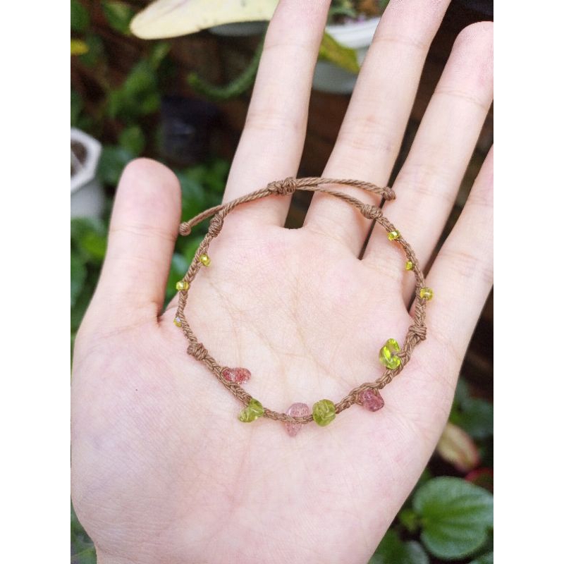 Fairy 🌿🍄 Vòng tay mix Strawberry & P.eridot