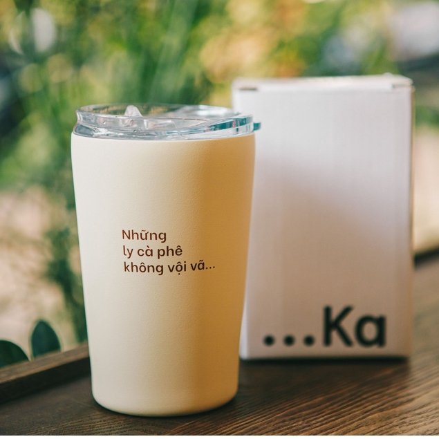 Ly giữ nhiệt, Cốc giữ nhiệt thương hiệu Ka Homebrew Chất liệu Innox 304 2 lớp không Gỉ Cách nhiệt tốt thể tích 360ml
