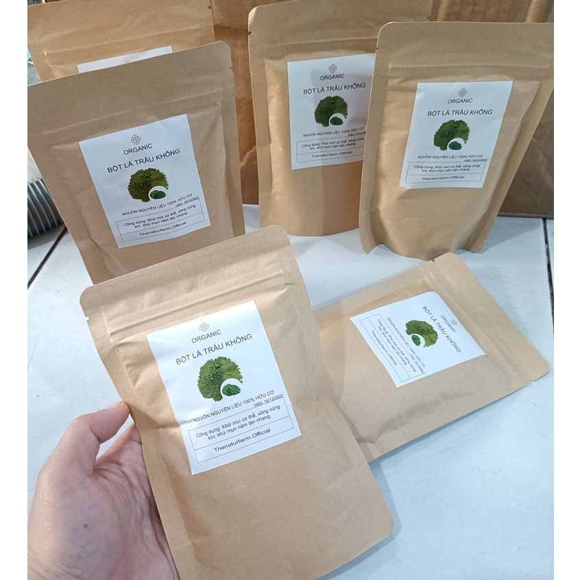 Bột lá trầu không 100gr nguyên chất xông hơ vùng kín sau sinh