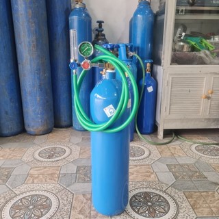 Bình khí argon hàn tig 9Lít trọn bộ