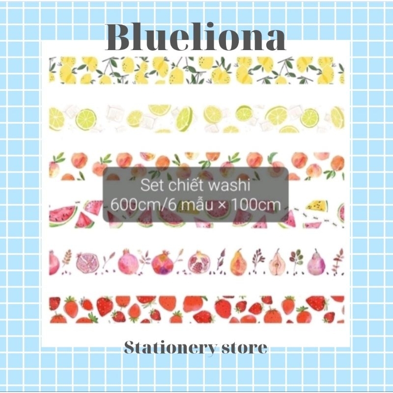 Set chiết washi tape Summer Time (Vui lòng đọc lưu ý trước khi mua 🥰)