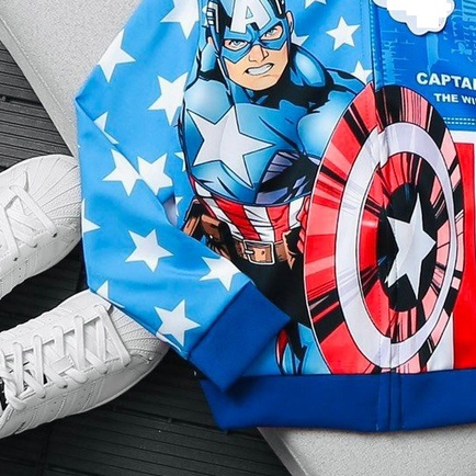 Áo khoác siêu nhân bé trai đội trưởng Mỹ MS100285