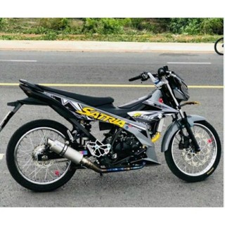 Tem rời crom dán xe satria