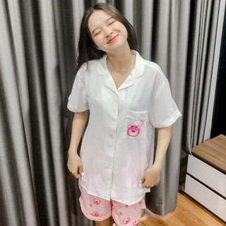 Đồ ngủ pyjama lụa mango cao cấp in hình dễ thương