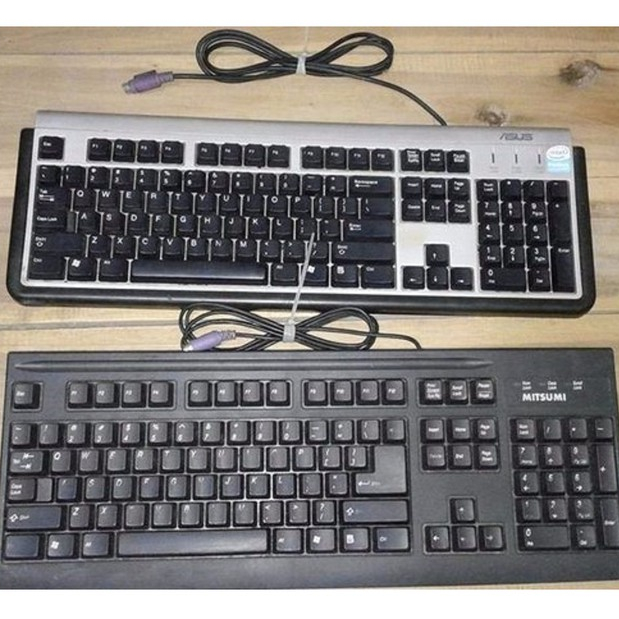 Bộ bàn phím cũ / mới có dây chân cắm USB / tròn