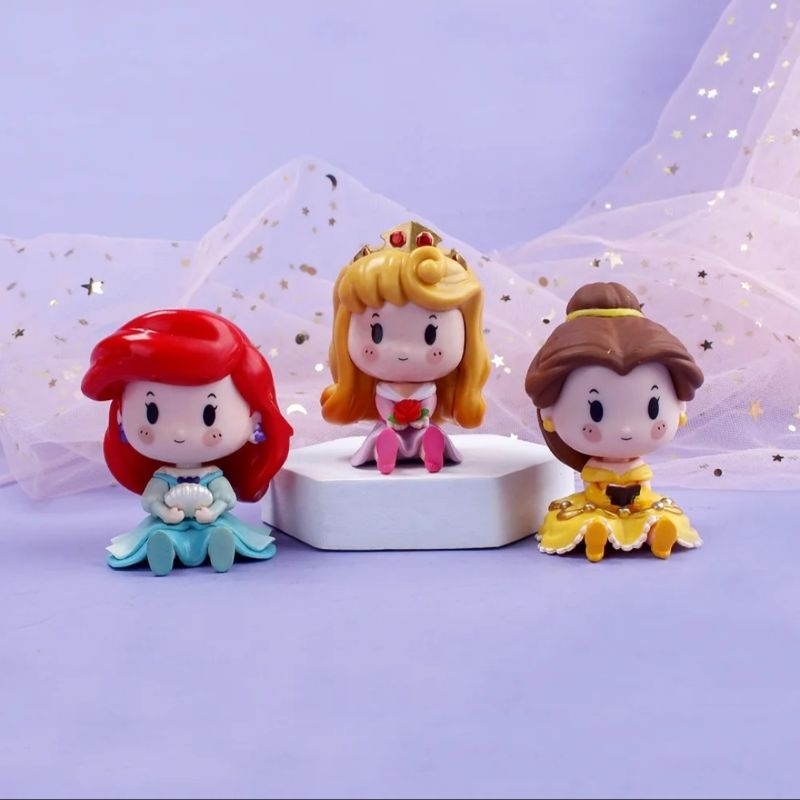 Công Chúa Disney Ngồi Bản Chibi Đáng Yêu