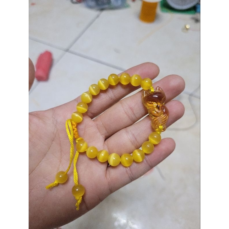 Vòng tay hồ ly phong thủy đá 8 li