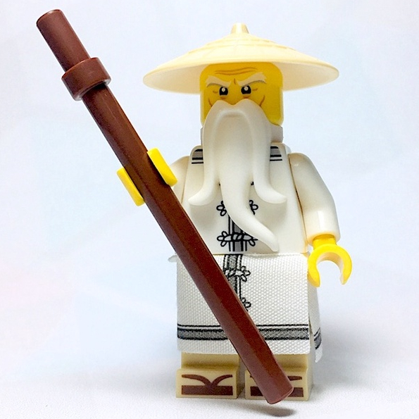 Sensei Wu - White Robe, Zori Sandals, Raised Eyebrows - The Ninjago Movie - Nhân Vật #njo354
