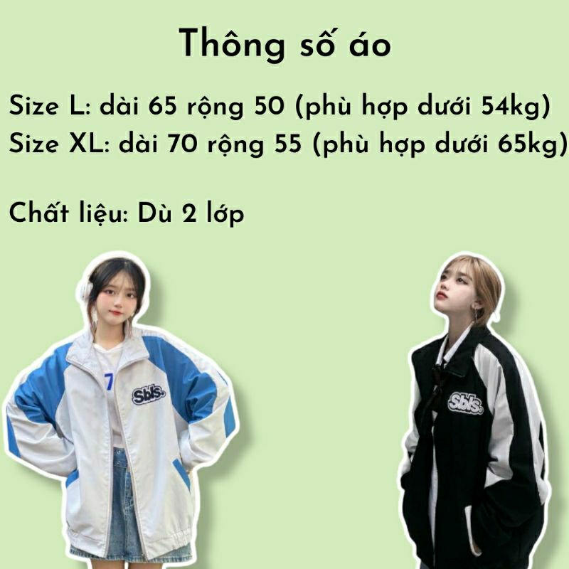 Áo khoác dù SBLS 2 màu Nam Nữ Form Rộng Ulzzang Unisex Chất vải 2 lớp - Sayhey Clothing | BigBuy360 - bigbuy360.vn