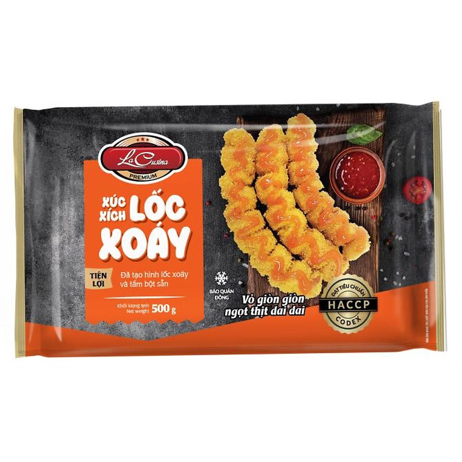 Xúc xích lốc xoáy 500g/1 gói