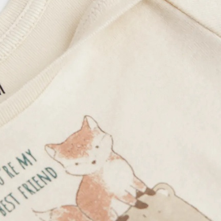 Bộ quần áo body trẻ em chính hãng HM, Bộ body bé trai body gấu nâu kèm mũ, hàng hiệu cho bé