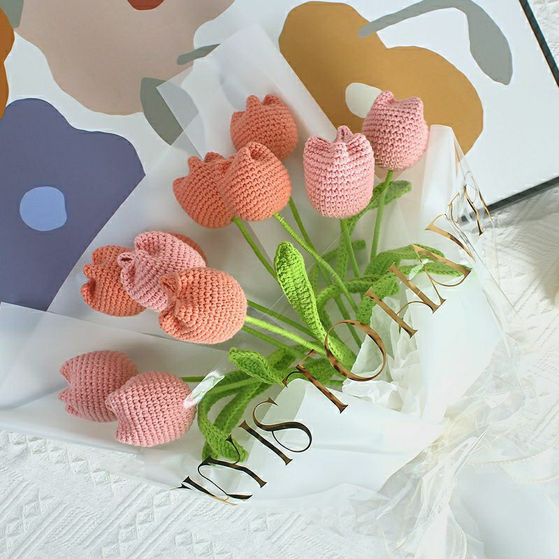 Hoa Len Handmade, Hoa hồng, Tulip, Hướng Dương, Hoa Cúc, Trái Tim Len.